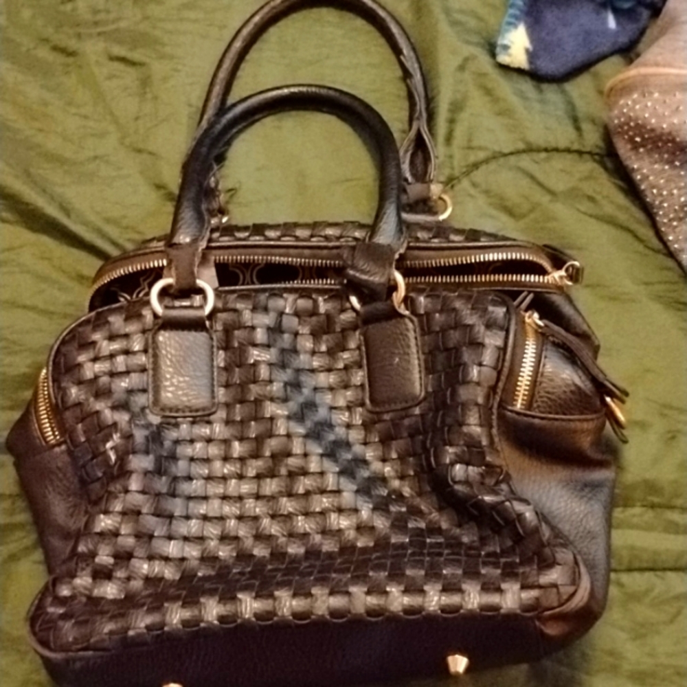 Mystique black leather purse